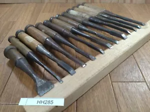 Japanese vintage chisel Tataki Nomi Lot Set Japan Signed Vintage HH285 - Picture 1 of 17