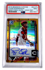 2015 Bowman Chrome TYLER STEPHENSON MLB 1st Gold Refractor On Card Auto /50