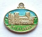 Selby Abbey sterling silver enamel travel charm bracelet town vintage