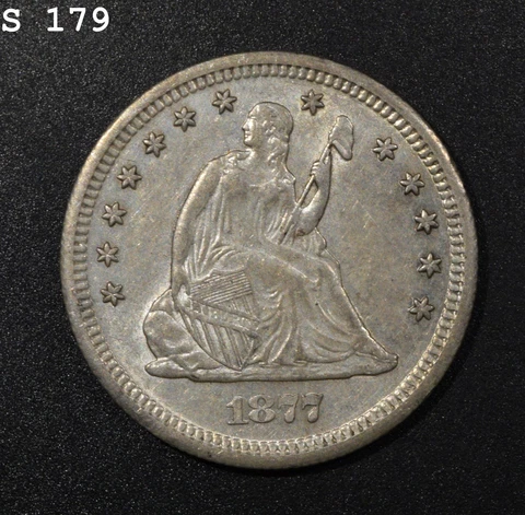 1877-S Liberty Seated Quarter "AU++" *Free S/H After 1st Item* Cover