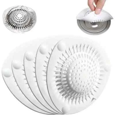 Abflusssieb-Haarsieb-Silikon 2.STK, Abdeckung Haarfänger-Schutz Bad Küche,Siebe - Bild 1 von 4