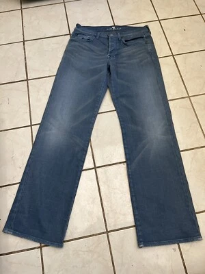 7 FOR ALL MANKIND VINTAGE! NEW! Light Indigo RELAXED Button Fly Jeans Sz 31x33 - Image 1 of 4
