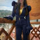 Ski Suit Women's Snowsuit Winter Warm Jumpsuits Pants Zip Hooded Waterproof