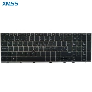 New US Keyboard For HP EliteBook 850 G5 850 G6 755 G5 Silver Frame With Backlit - Afbeelding 1 van 5