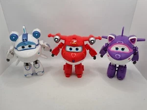 Super Wings Transform-A-Bots Plane Bundle x3 Astra Jett Crystal 5" Rare VGC - Picture 1 of 22