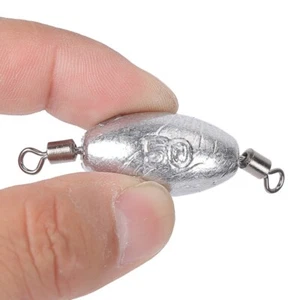 Durable Anti Dust Lead Sinkers Fishing Sinker Tackle Weights Olive Shaped - Picture 1 of 16