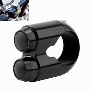 1" Handlebar Control Turn Signals Switch 2-Button For Harley Touring Cafe Racer - Foto 1 di 7