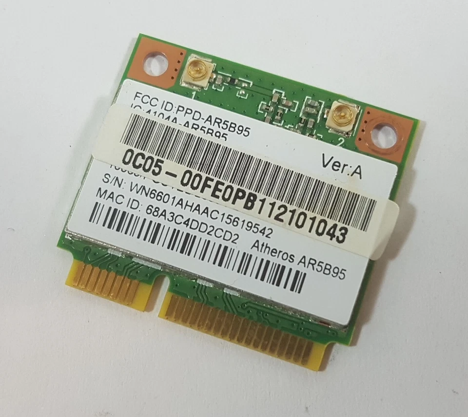 Wlan Wifi Mini PCIe Atheros AR5B95 aus Acer Aspire 7250 / 7250G - Image 1 of 1
