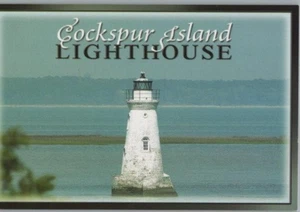 Cockspur Island Lighthouse Savannah Georgia Continental Postcard - Picture 1 of 2