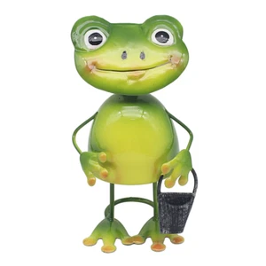 Bright Eyes Green Frog Garden Decor Patio Yard Lawn Decoration Ornament Statue - Picture 1 of 1