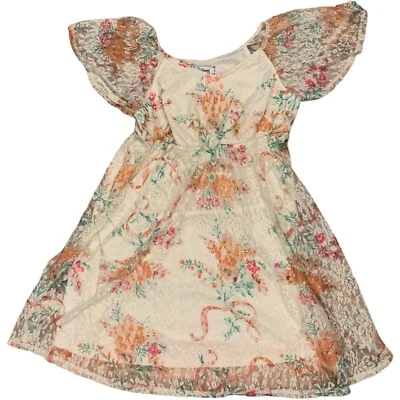 Disney D-Signed Girl's Beauty And The Beast Dress Lined Soft Medium 10/12 - Image 1 of 3