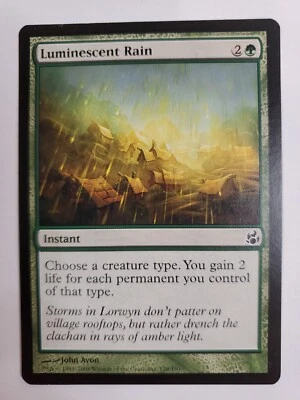 MTG Magic The Gathering Card Luminescent RainInstant Green Morningtide 2008  - Image 1 of 2