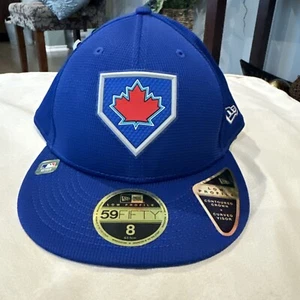 Men's New Era Royal Toronto Blue Jays 2021 Clubhouse Alt Logo Size 8 Low Profile - Picture 1 of 17
