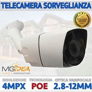 TELECAMERA VIDEOSORVEGLIANZA IP POE BULLET VARIFOCALE 4MPX ESTERNA INTERNA - T - Imagen 1 de 10