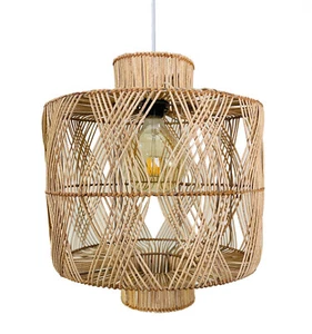 Rattan made Lantern Pendant Lampshade, Ceiling Hanging Light, Eco-Friendly - Picture 1 of 14