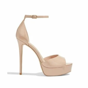 Rachel Zoe Nude Pink Platform Heels Sandals Shoes 9.5 BNIB $328 - Picture 1 of 10