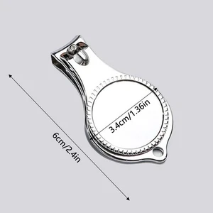 Nail Clipper Keychain Multi Function Round Nail Scissors Keychain KeyRing Gift - Picture 1 of 7