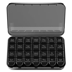 Weekly Pill Organizer 4 Times a Day, Daily Pill Box 7 Day, Large Travel Pill ... - Picture 1 of 6