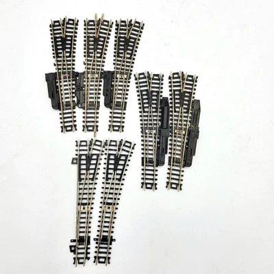 Atlas N Gauge 2703 Right and 2704 Left Turnout Switches Code 80 Lot of 7 Austria - Image 1 of 4