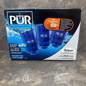 Pur Wasserhahnhalterung Mineral Klar 3 Stufen Ersatzfilter Delta Wasser Kohle Neu - Bild 1 von 6