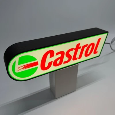 Castrol масло гонки светодиодный гараж знак 10 «широкая настенная полка стола декор подарок искусства - Изображение 1 из 4