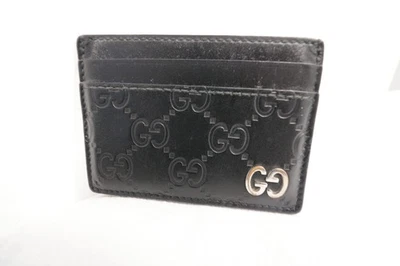 GUCCI Unisex Cardholder Ausweis Geldbörse Kartenetui Schwarz sehr guter Zustand - Bild 1 von 4
