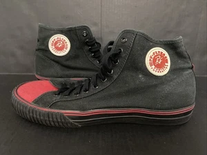 PF Flyers Herren 13 schwarz rot Sandlot Canvas Hi Top Sneaker Schuhe Damen 14,5 - Bild 1 von 12