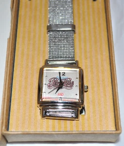 Damen Pepsi Cola Metall Mesh Band Quarz Analog Armbanduhr - funktioniert - Bild 1 von 19