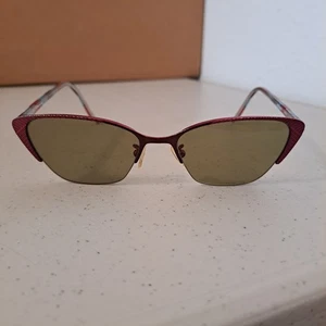 Wittnauer Sunglasses Raina Brown/Red Cat Eye *FRAMES ONLY T-34 - Picture 1 of 10