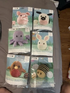 Leisure Arts : make a little pudgie : Set of 6 : Crochet Kits - Picture 1 of 8