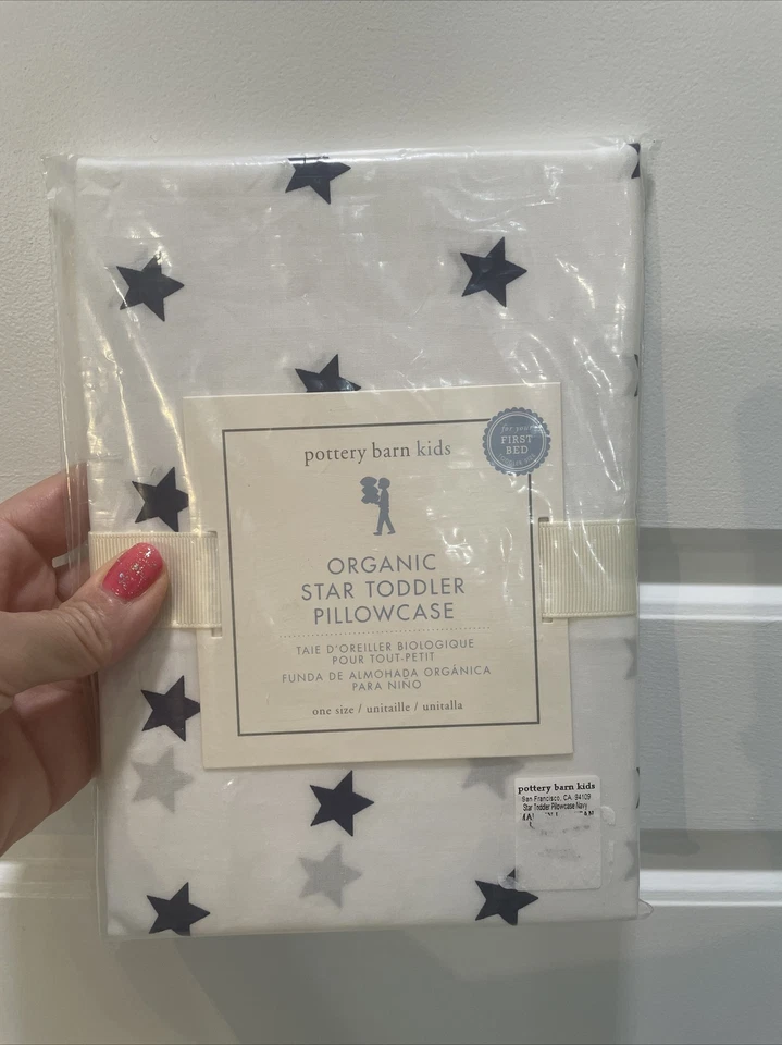Pottery Barn holiday Toddler Star gift Batman kid boy Pillowcase blue USA , - Image 1 of 4