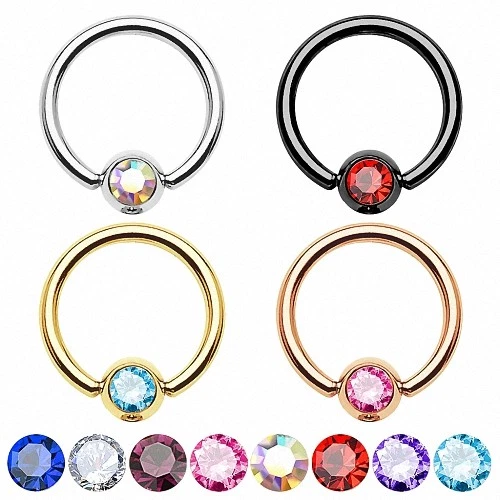 BCR Septum Piercing Tragus Ohr Universal Klemmring Helix Brust Intim Nasen Ring - Bild 1 von 1