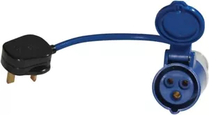UK Mains Adaptor Cable 13a to 16a Fly Lead Hook Up/Camping/Caravan/Generator2898 - Picture 1 of 3