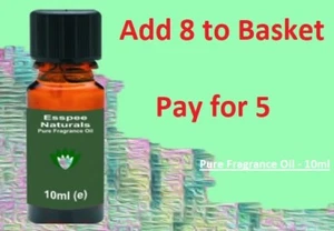 Concentrated 10 ml Pure Fragrance Oils - Buy 5, Get 3 Free for Candles etc. - Picture 1 of 1