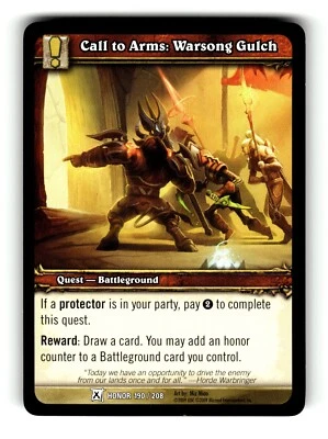 World of Warcraft TCG Fields of Honor Trading Card Call to Arms Warsong Gu#190 C - Image 1 of 4