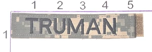 TRUMAN Name Patch U.S. Army Digital Camouflauge Camo Embroidered Hook Loop Bar - Picture 1 of 1