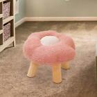Sofa Footstool under Desk Small Foot Stool Foot Rest with Wooden Leg for Bedside