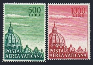 Vaticano C33-C34a, bisagras.Michel 280YA-281YB. Cúpula de la Basílica de San Pedro. 1958. - Imagen 1 de 1