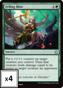 MTG (x4) Felling Blow (x4) Playset (Fondazioni U#105) Nuovo con scatola/LP - Foto 1 di 1