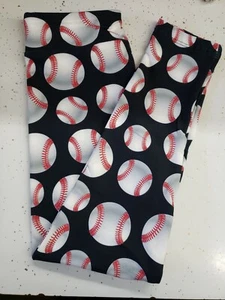 Baseball Kids L/XL CUSTOM YOGABAND LEGGINGS New Limited Edition Not LuLaRoe Soft - Picture 1 of 3