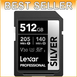 Professional 512GB SD Card - Fast 205MB/s Read, Versatile for All Cameras - Picture 1 of 8