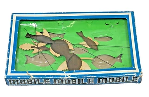 Vintage 1980’s OTAGIRI Wooden Fish Hanging Mobile AS IS ~ Japan - Picture 1 of 3
