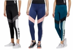 Adidas Colorblock Cute Womens' 7/8 Athletic Leggings Sizes Small-XL High Rise  - Picture 1 of 15