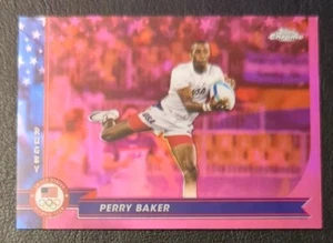 2024 Topps Chrome U.S. Olympics & Paralympics Perry Baker Pink Refractor #193 - Bild 1 von 2