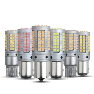 7443 LED Type-1 Switchback White-Amber Error-Free DRL-Turn Signal Light Bulbs - Imagen 1 de 10