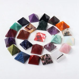 Natural Gemstone Quartz Crystal Pyramid Mineral Chakra Energy Tower Decor Gift - Picture 1 of 35
