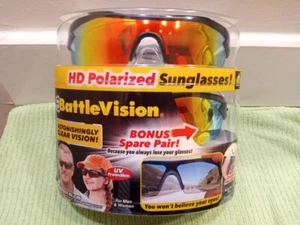 HD Polarized Sunglasses-Battle Vision-Reinforced Frame With Memory Bonus Buy! - Picture 1 of 4
