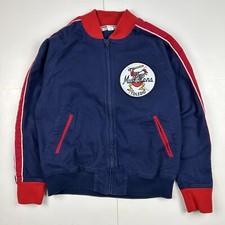 Retro Ebbets Field Flannels Toledo Mud Hens Zip Up Baseball Jacket Sz M