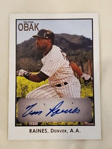 Tim Raines 2010 Tri-Star Obak Auto Autograph Card  #A76
