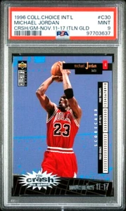 Michael Jordan 1996-97 Collectors Choice You Crash The Game #C30 Italian PSA 9 - Picture 1 of 2